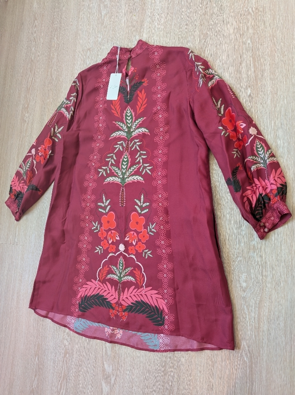 Johnny Was Dress Women's Medium Kalova Mini Caleta Cea Silk Blend NWT - Picture 8 of 13